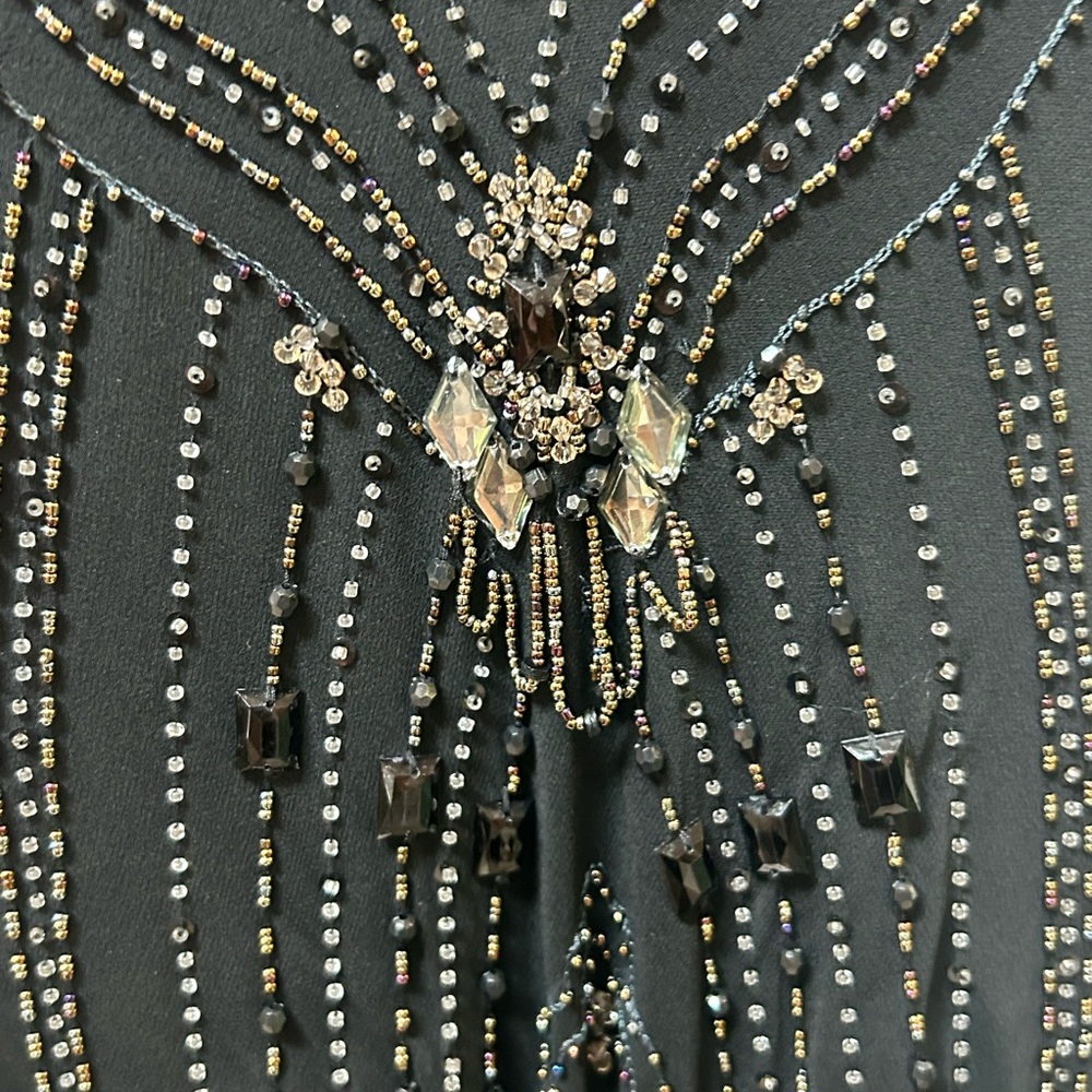 💶SOLD💶Vintage silk Sue Wong Nocturne beaded dress - Picture 7 of 10